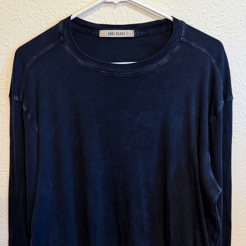 🌵🌵🌵3 for 12$🌵🌵🌵Men's Jake Agave Dark Blue Denim Long Sleeve TShirt-Large - Picture 2 of 10